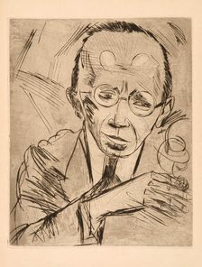 The critic (Portrait of Paul Fechter (1880-1958) , 1921. Creator: Pechstein, Hermann Max (1881-1955)