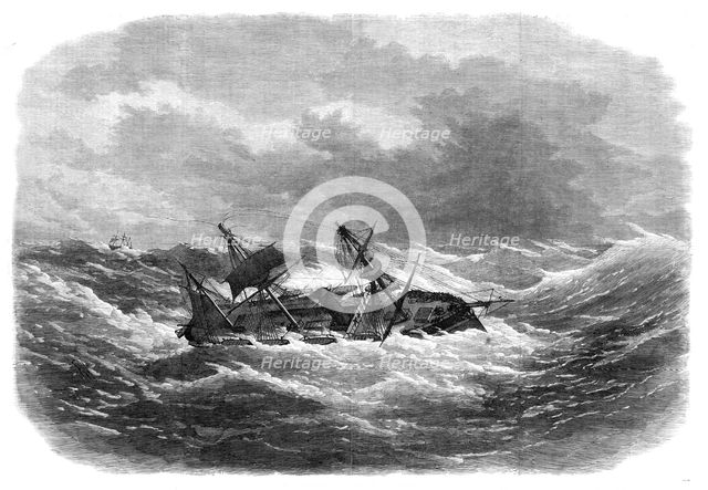 The Crocodile Indian troop-ship in a storm, 1870. Creator: Unknown.