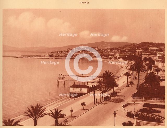 'The Croisette and Mont Chevalier, Cannes', 1930. Creator: Unknown.