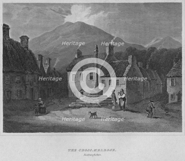 'The Cross, Melrose, Roxburghshire', 1814. Artist: John Greig.