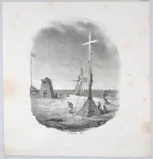 The Cross of the Sailors-Dieppe, 1821. Creator: Émile Jean-Horace Vernet