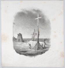 The Cross of the Sailors-Dieppe, 1821. Creator: Émile Jean-Horace Vernet
