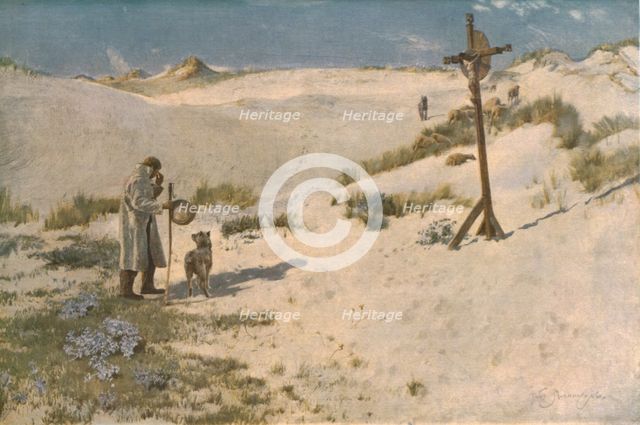 'The Cross on the Dunes', late 19th-early 20th century, (c1930). Creator: David Murray.