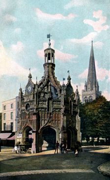 The Cross and Cathedral, Chichester, West Sussex, early 20th century