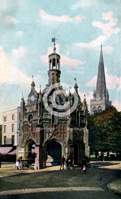 The Cross and Cathedral, Chichester, West Sussex, early 20th century. Artist: Unknown
