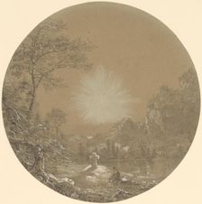 The Cross in the Wilderness, c. 1844. Creator: Thomas Cole