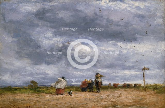 The Cross Roads, 1850. Creator: David Cox the elder.