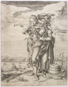 The Crossbowman and the Milkmaid, c. 1610. Creator: Gheyn, Jacques de, the Younger (1565-1629)