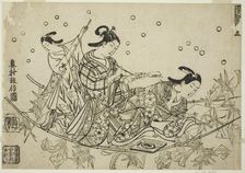 The Crossing of the Tanabata Boat (Tanabata no towataru fune), c. 1715. Creator: Okumura Masanobu