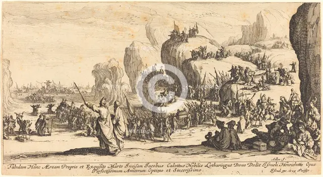 The Crossing of the Red Sea, 1629. Creator: Jacques Callot.