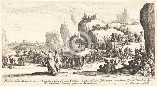The Crossing of the Red Sea, 1629. Creator: Jacques Callot.