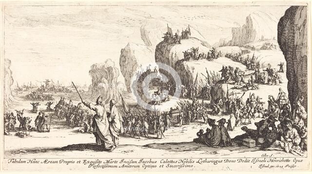 The Crossing of the Red Sea, 1629. Creator: Jacques Callot.