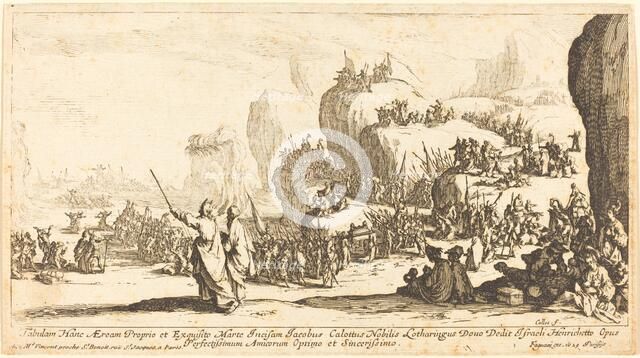 The Crossing of the Red Sea, 1629. Creator: Jacques Callot.