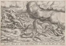The Crossing of the Red Sea, c.1585. Creator: Jan Wierix