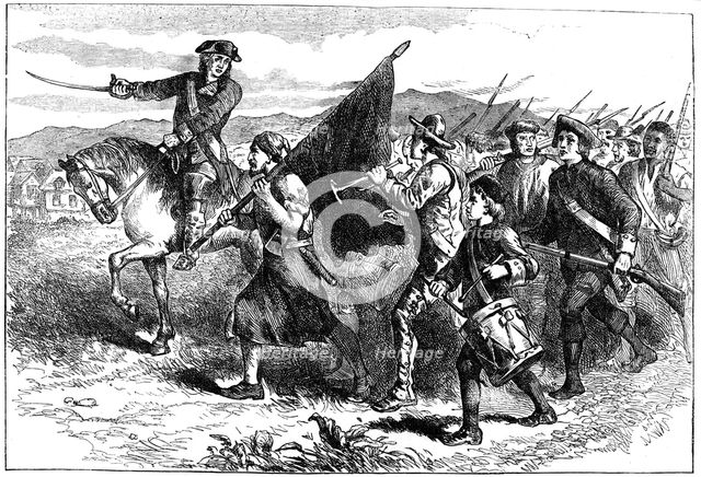 The crowd at Springfield with the Black Flag, c1776-1781 (c1880). Artist: Unknown