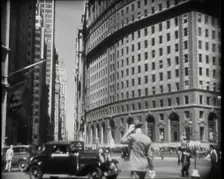 The Crowds Moving Around on a New York City Street, 1930s. Creator: British Pathe Ltd