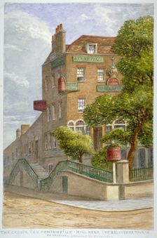 The Crown Inn, Pentonville Hill, Islington, London, c1865. Artist: JT Wilson
