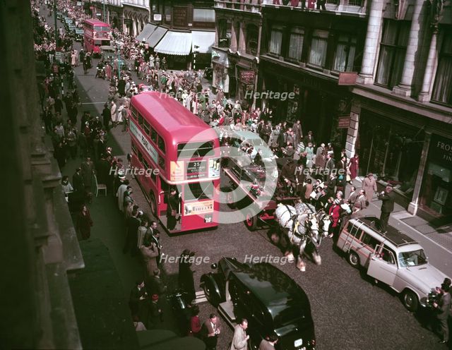 The Crown Jewels being paraded through the streets, London, 1953. Creator: Arthur Charles Kirby Ware.