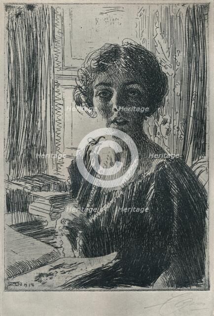 'The Crown Princess Margaret of Sweden', 1914. Artist: Anders Leonard Zorn.