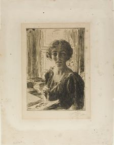 The Crown-Princess Margaret of Sweden, 1914. Creator: Anders Leonard Zorn