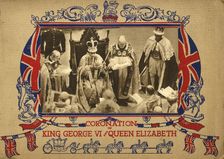 The Crowned King George VI Seated on the Coronation Chair 1937. Creator: Photochrom Co Ltd of London