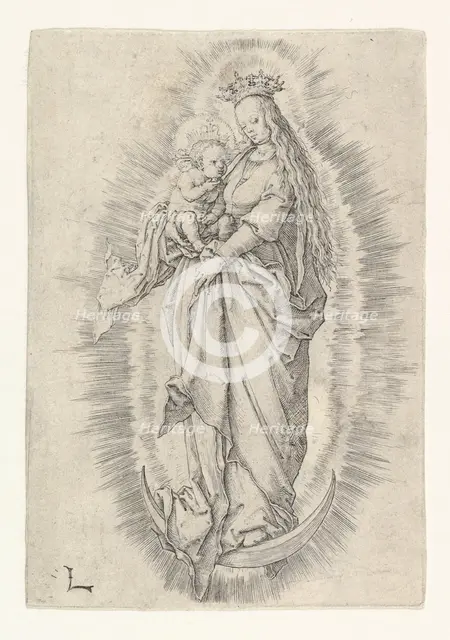 The Crowned Virgin With Child in Glory, ca. 1512. Creator: Lucas van Leyden.