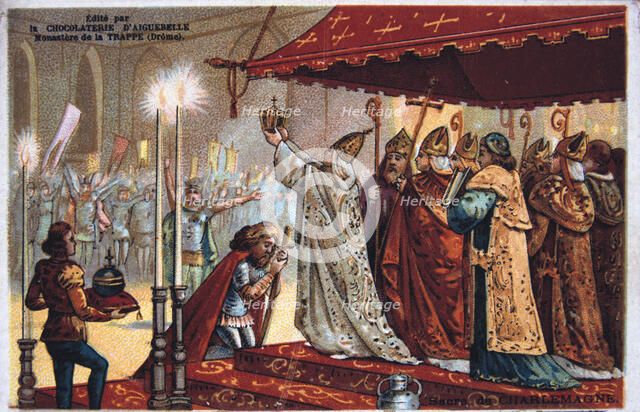 The Crowning of Charlemagne, 800 AD, (19th century). Artist: Unknown