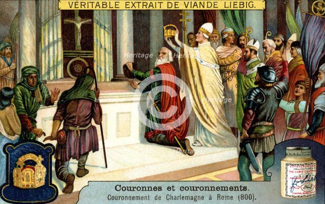The Crowning of Charlemagne in Rome 800, (c1900). Artist: Unknown
