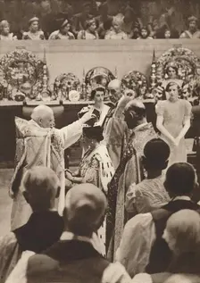 The crowning of Queen Elizabeth, wife of King George VI 1937. Creator: Unknown
