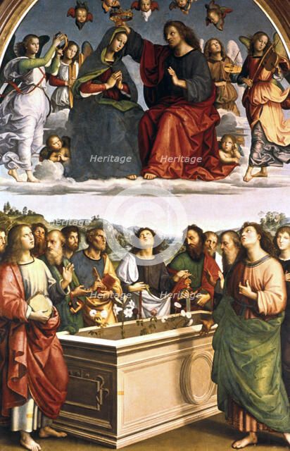 'The Crowning of the Virgin (Oddi Altar)', 1502-1503. Artist: Raphael