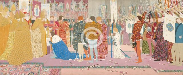 The Crowning at Rheims of the Dauphin (Joan of Arc series: V), 1907. Creator: Louis Maurice Boutet de Monvel.