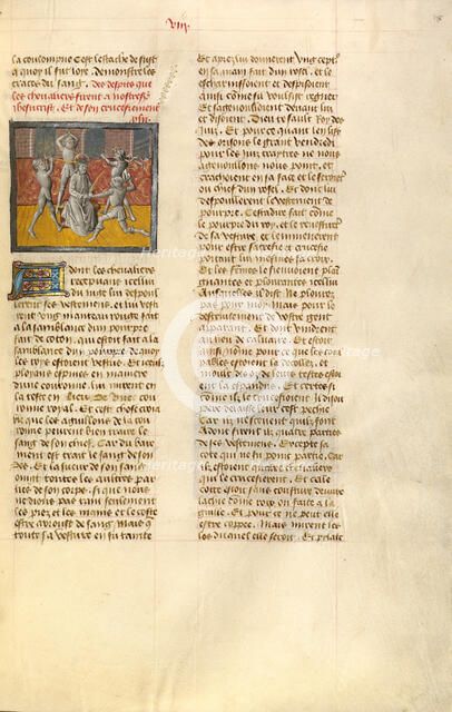 The Crowning with Thorns; Miroir Historial, about 1475. Creator: Unknown.