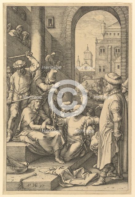The Crowning with Thorns, from The Passion of Christ, 1597. Creator: Hendrik Goltzius.