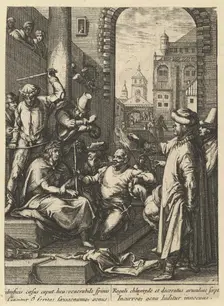 The Crowning with Thorns, from The Passion of Christ, mid 17th century. Creator: Nicolas Cochin