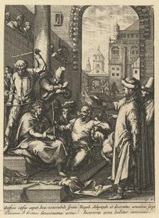 The Crowning with Thorns, from The Passion of Christ, mid 17th century. Creator: Nicolas Cochin