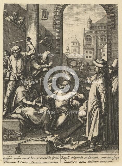 The Crowning with Thorns, from The Passion of Christ, mid 17th century. Creator: Nicolas Cochin.