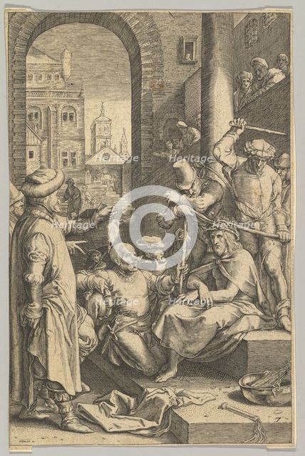 The Crowning with Thorns, from The Passion of Christ, ca. 1623. Creator: Ludovicus Siceram.