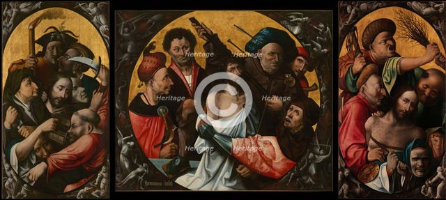 The Crowning with Thorns. Triptych, 1530. Creator: Bosch; Hieronymus; (School) ().