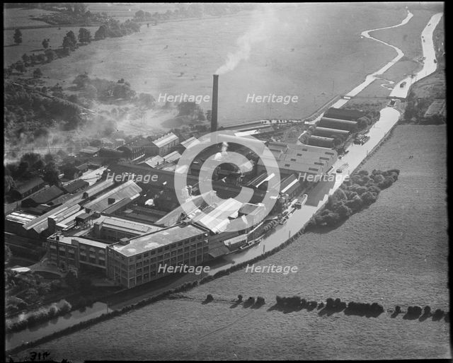 The Croxley Paper Mills, Croxley Green, Hertfordshire, c1930s. Creator: Arthur William Hobart.