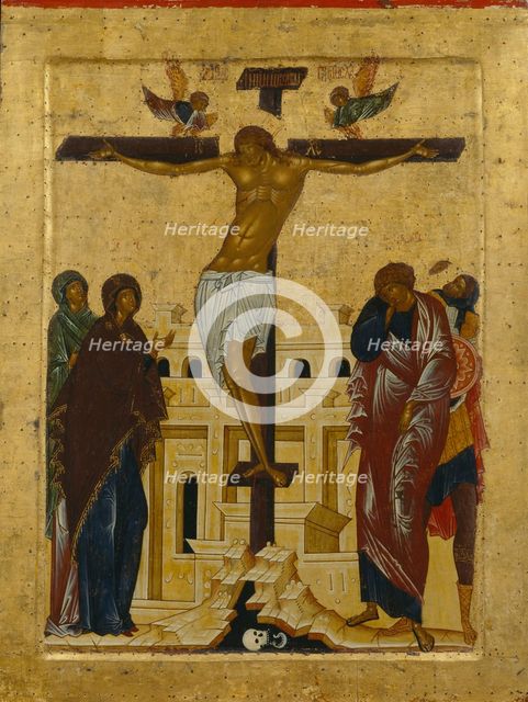 The Crucifixion, 1497. Artist: Russian icon  