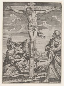 The Crucifixion, 1582. Creator: Agostino Carracci
