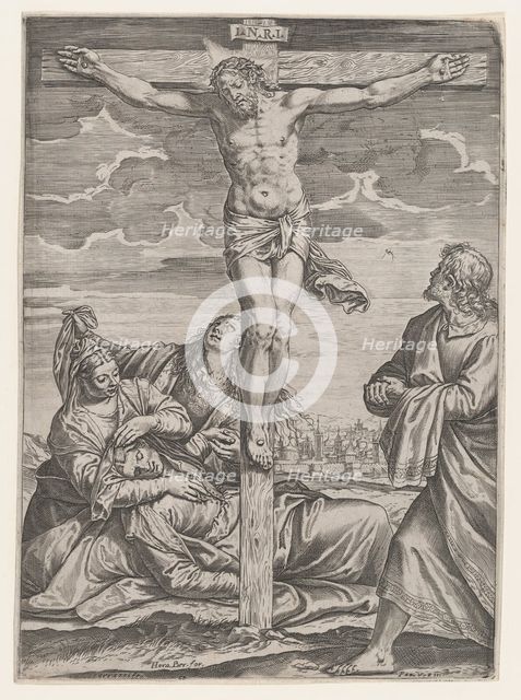 The Crucifixion, 1582. Creator: Agostino Carracci.