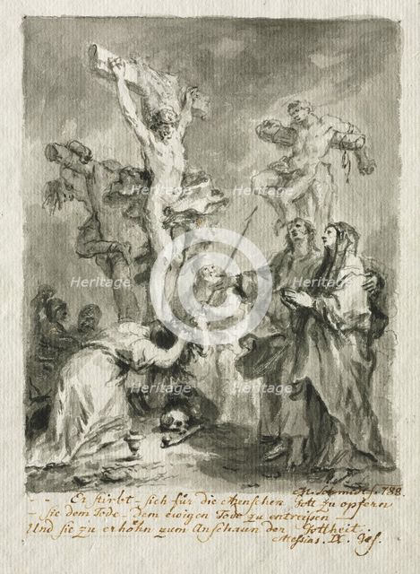 The Crucifixion, 1788. Creator: Martin Johann Schmidt (Austrian, 1718-1801).
