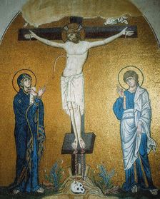 The Crucifixion, 11th century. Creator: Byzantine Master