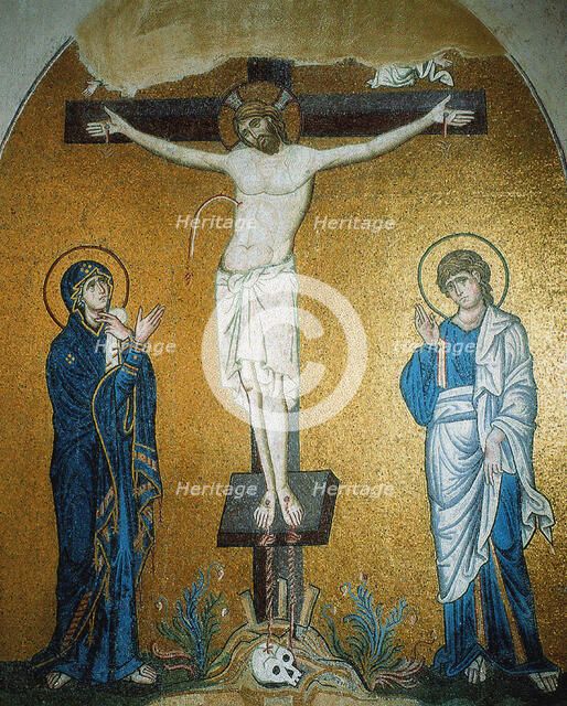 The Crucifixion, 11th century. Creator: Byzantine Master.