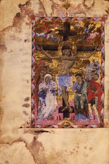 The Crucifixion (Manuscript illumination from the Matenadaran Gospel), 1287