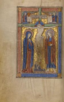 The Crucifixion; Missal, begun after 1234-completed before 1262. Creator: Unknown
