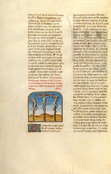 The Crucifixion; Miroir Historial, about 1475. Creator: Unknown