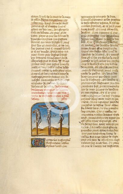 The Crucifixion; Miroir Historial, about 1475. Creator: Unknown.