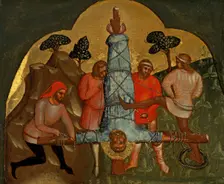 The Crucifixion of Peter (Predella Panel), ca 1370. Creator: Veneziano, Lorenzo (active 1356-1372)